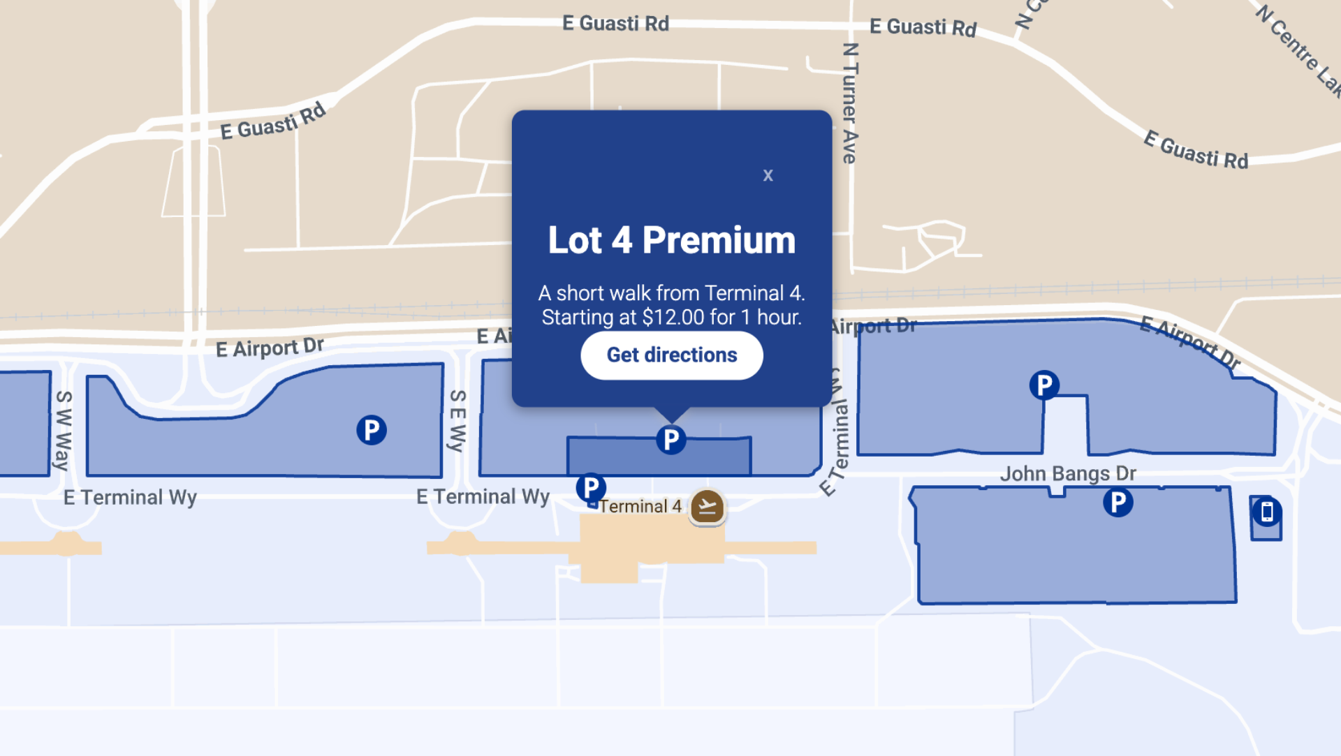 Ontario International Airport Terminal Lot 4 Premium Map 2025