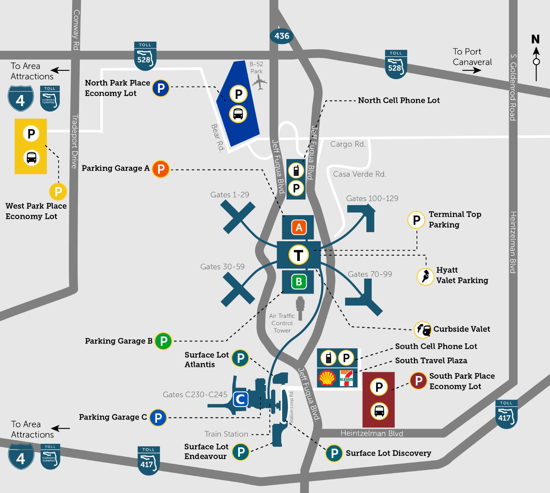 Orlando International Airport Parking Map 2025