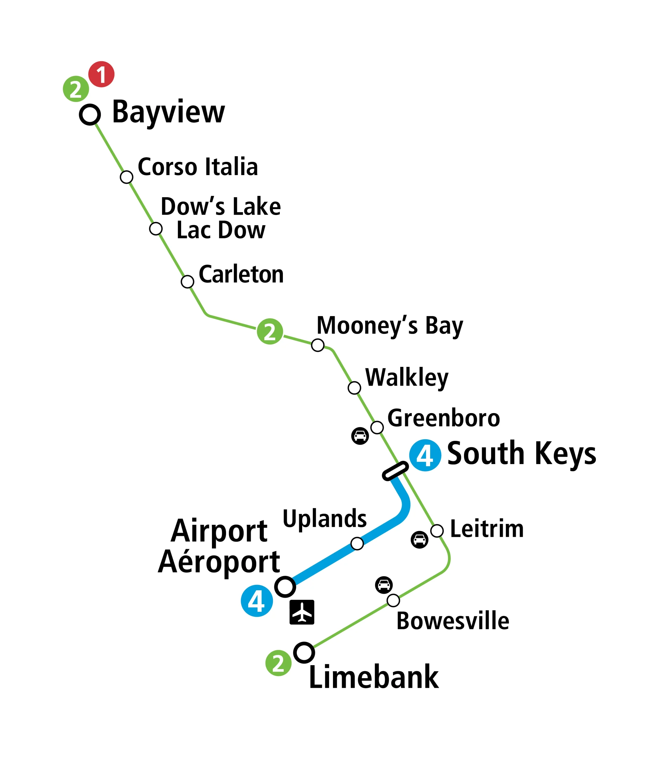 Ottawa Macdonald-Cartier International Airport Line 4 Map 2025