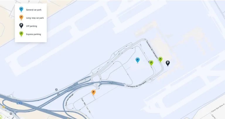 Palma de Mallorca Airport Parking Map 2025