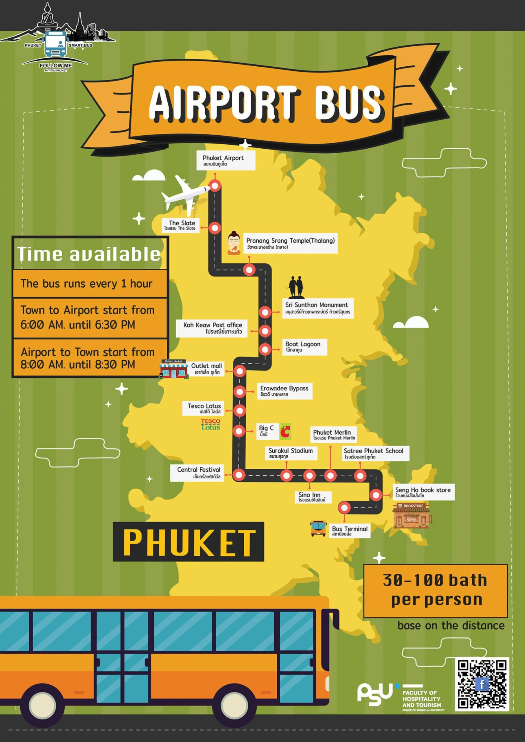 Phuket International Airport Bus Route Map 2025