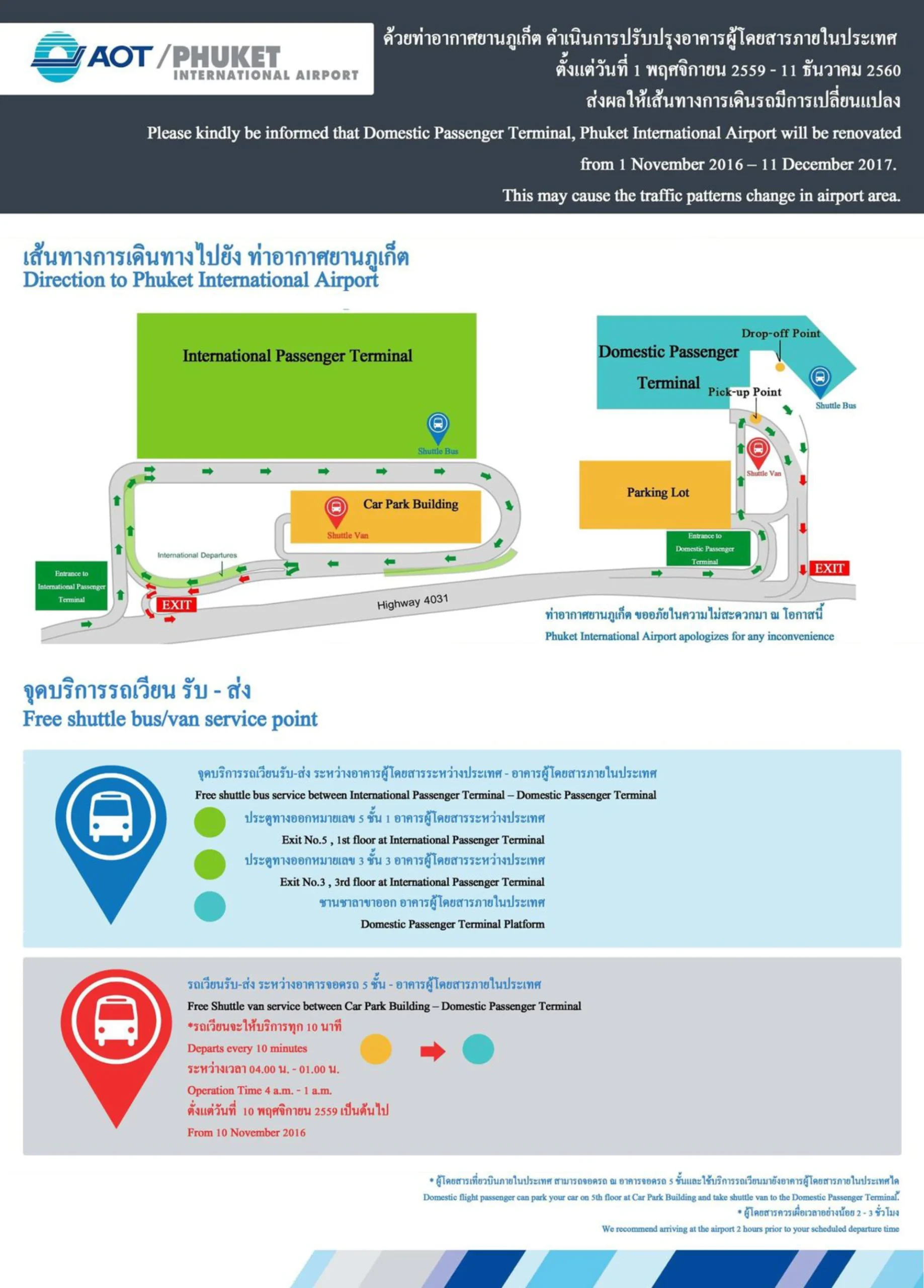Phuket International Airport Parking Map 2025