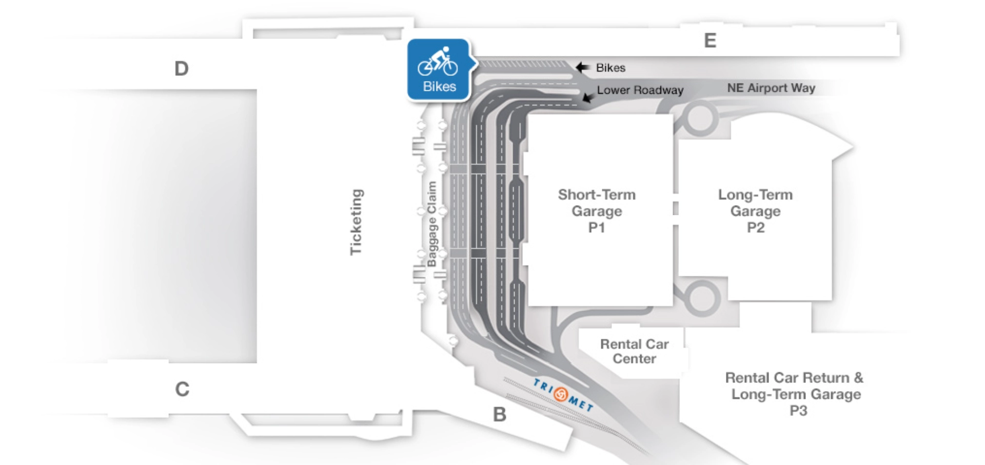 Portland International Airport Bicycle Route Map 2025-2021