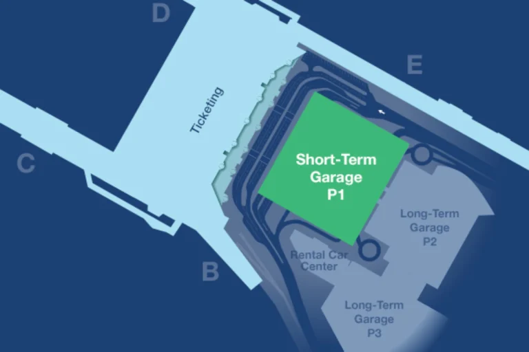 Portland International Airport Short Term Parking Map 2025