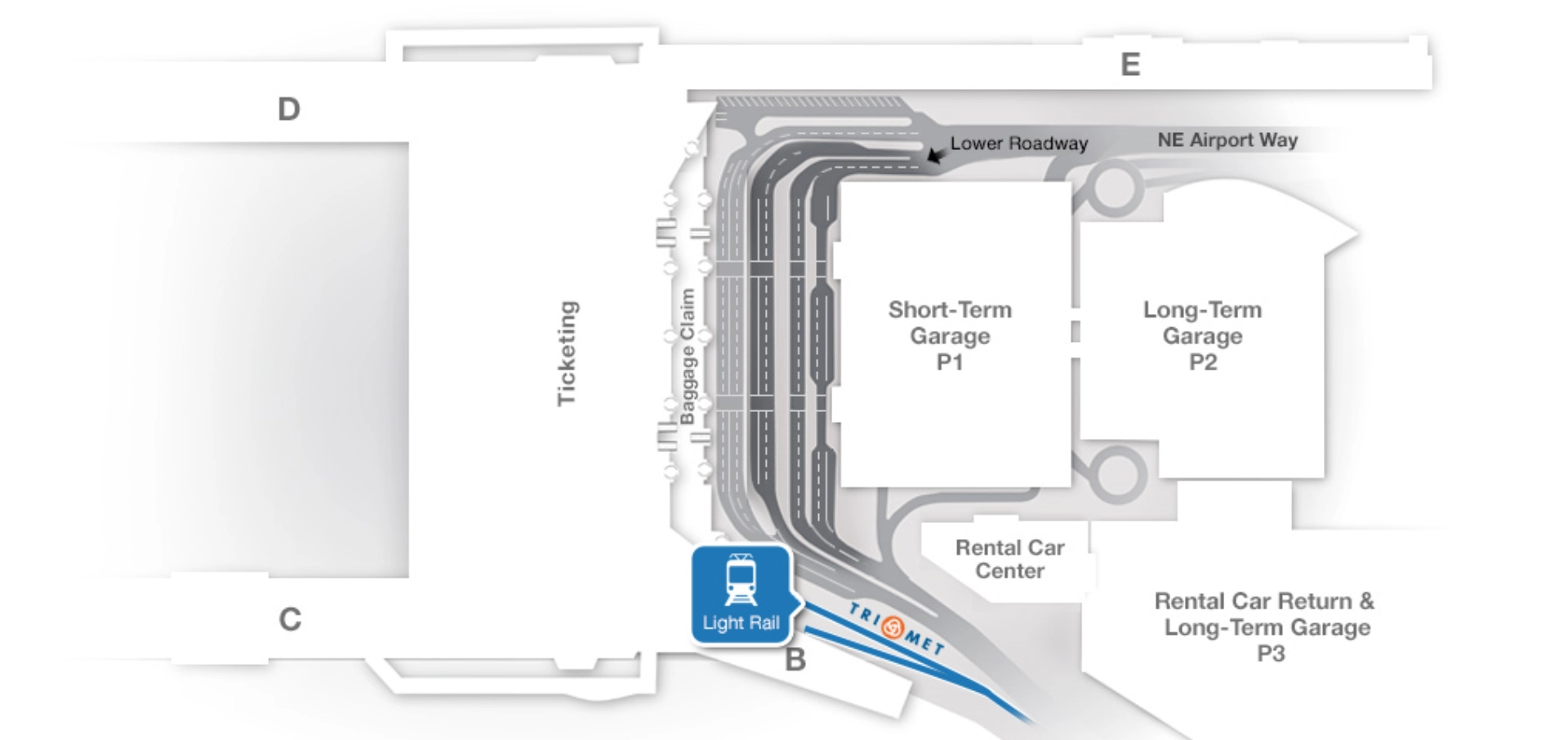 Portland International Airport Trimet Station Map 2025-2021