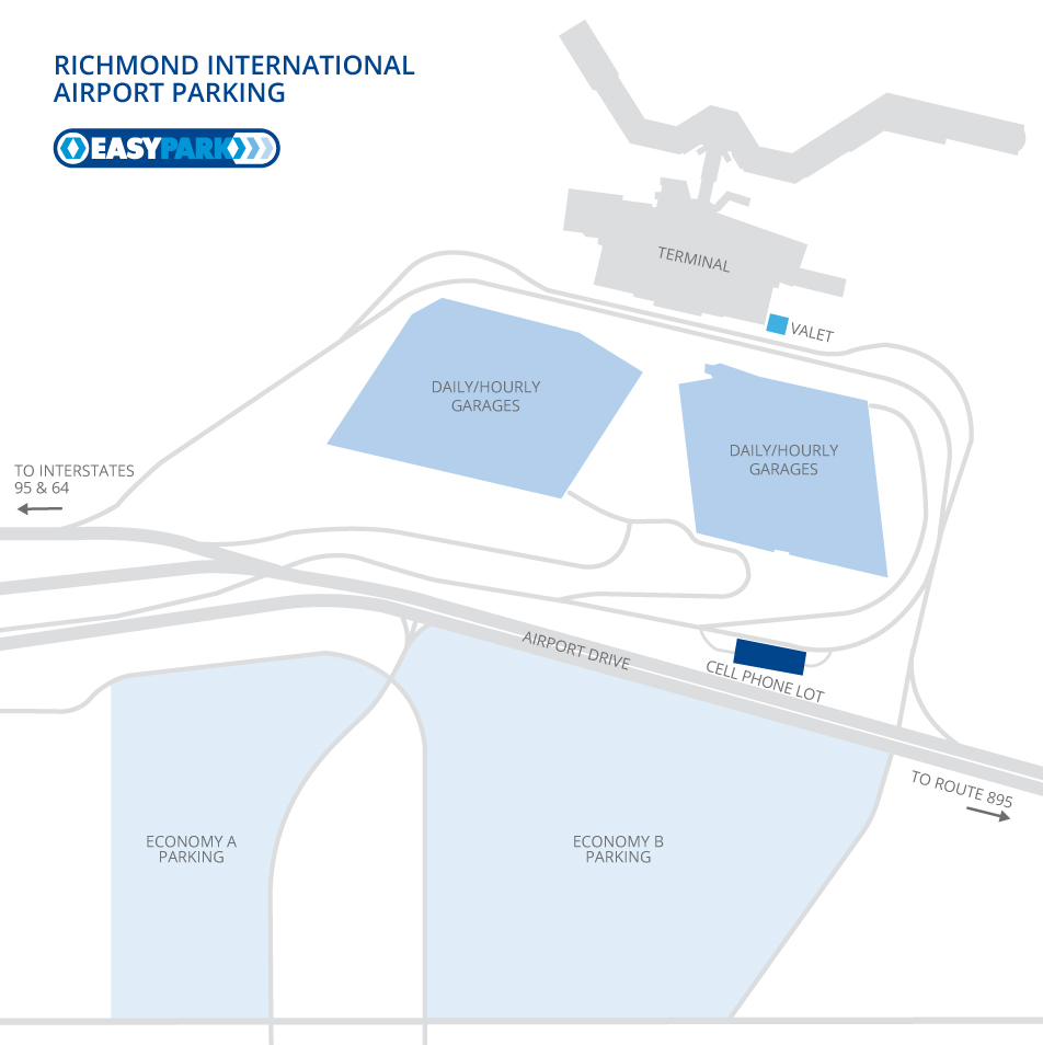 Richmond International Airport Parking Map 2025-2018