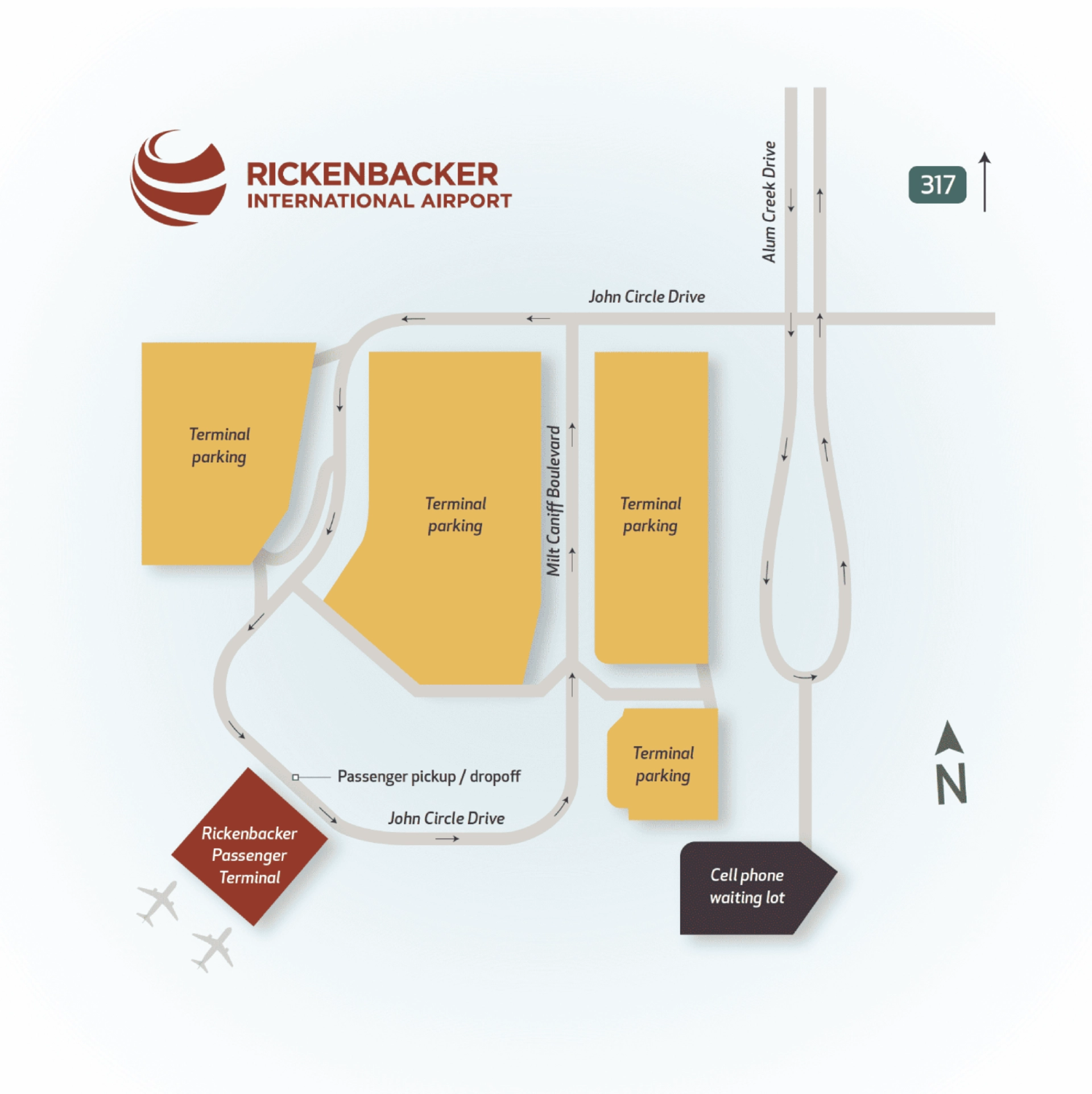 Rickenbacker International Airport Terminal Map 2025-2023
