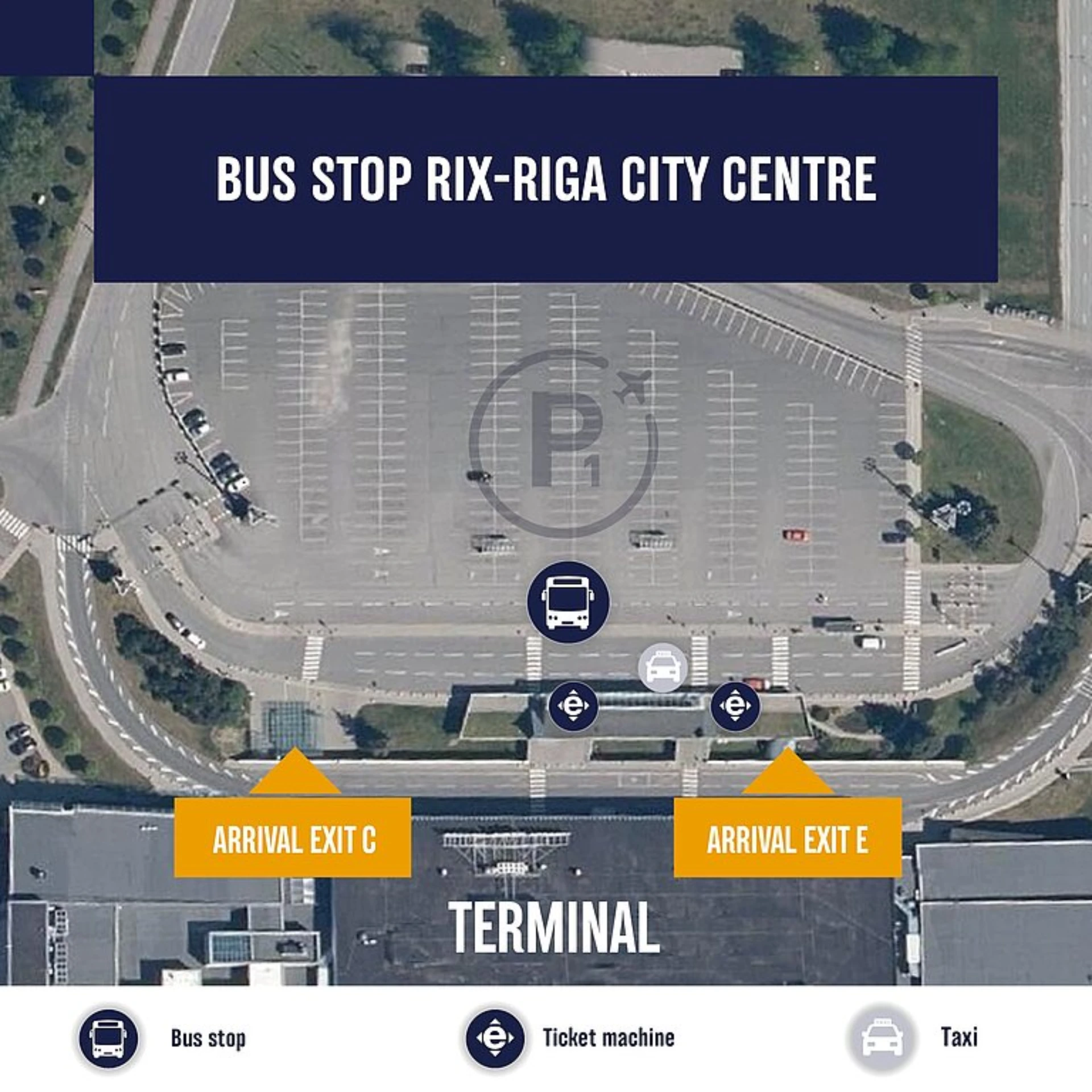 Riga International Airport Bus Stops Map 2025
Riga International Airport Ground Transportation Map