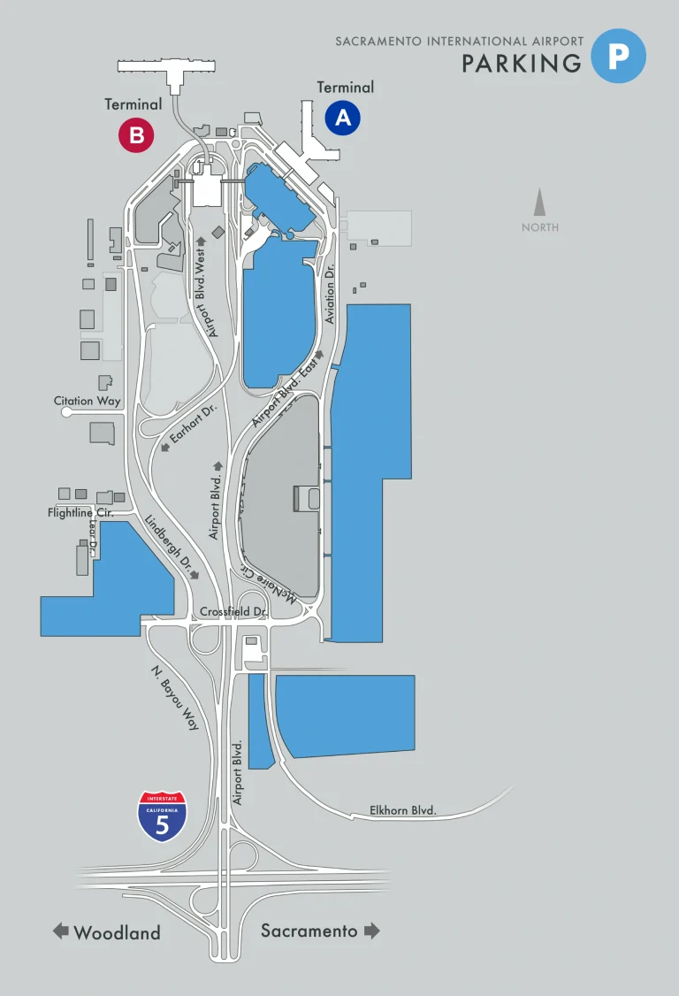 Sacramento International Airport Parking Map 2025