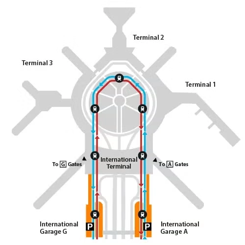 San Francisco International Airport International Parking Map 2025