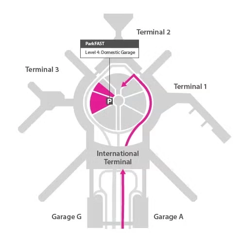 San Francisco International Airport Park Fast Map 2025