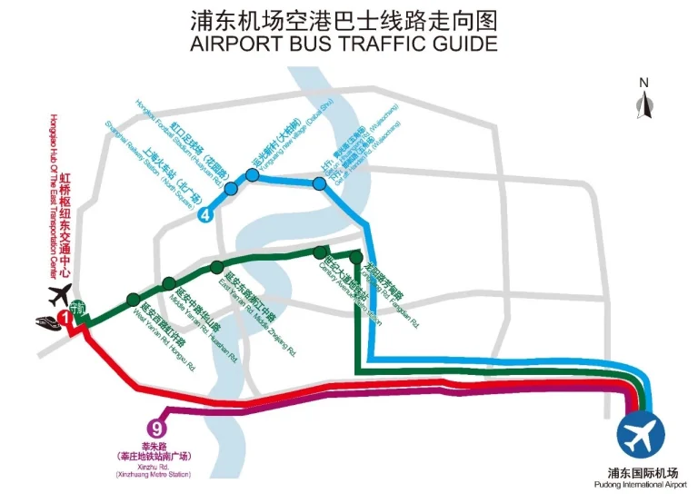 Shanghai Hongqiao International Airport Bus Route Map 2025