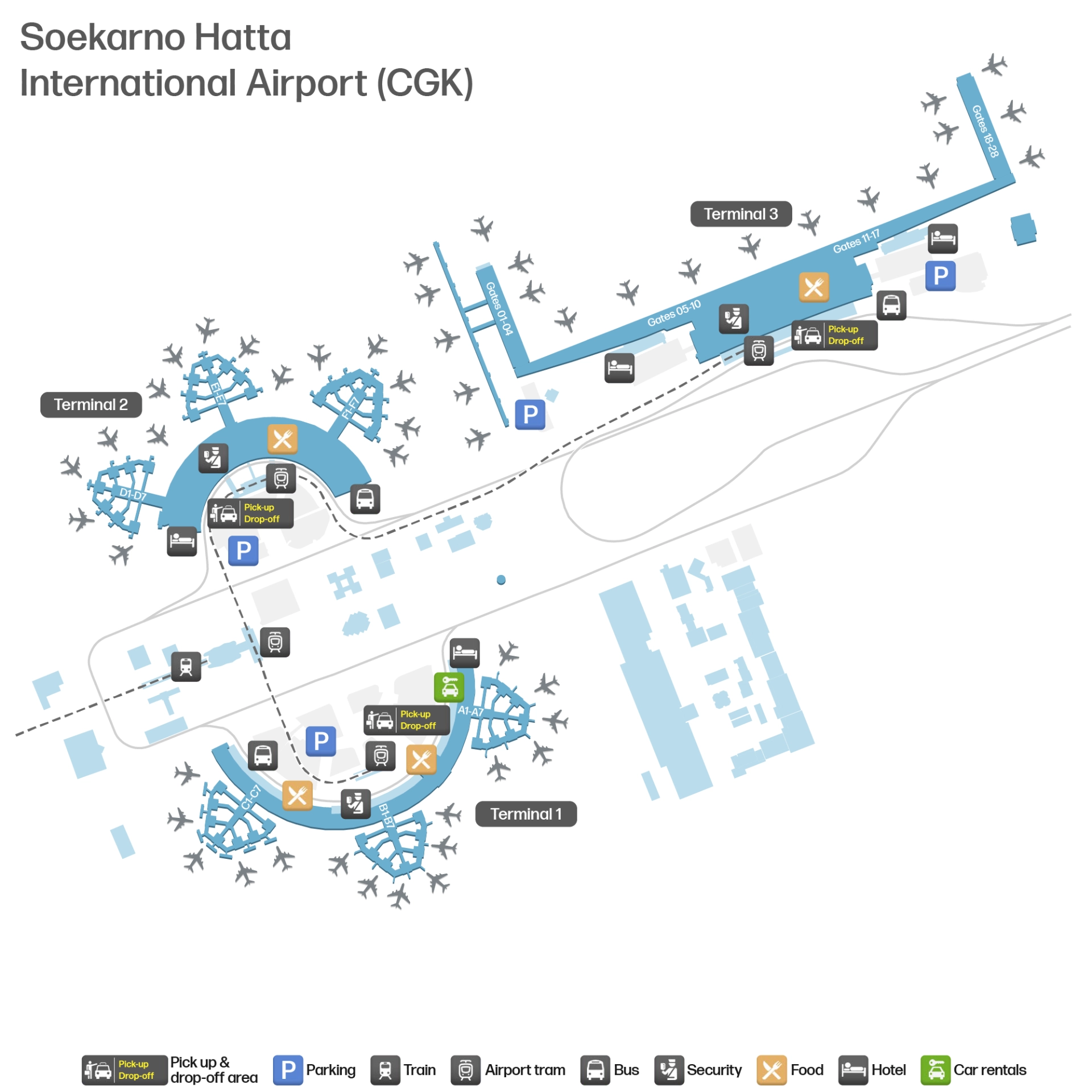 Soekarno Hatta International Airport Parking Map 2025