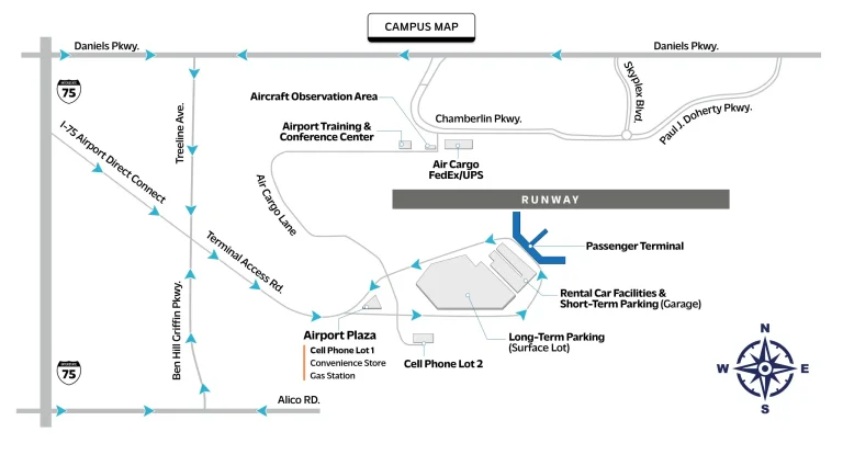 Southwest Florida International Airport Parking Map 2025-2024