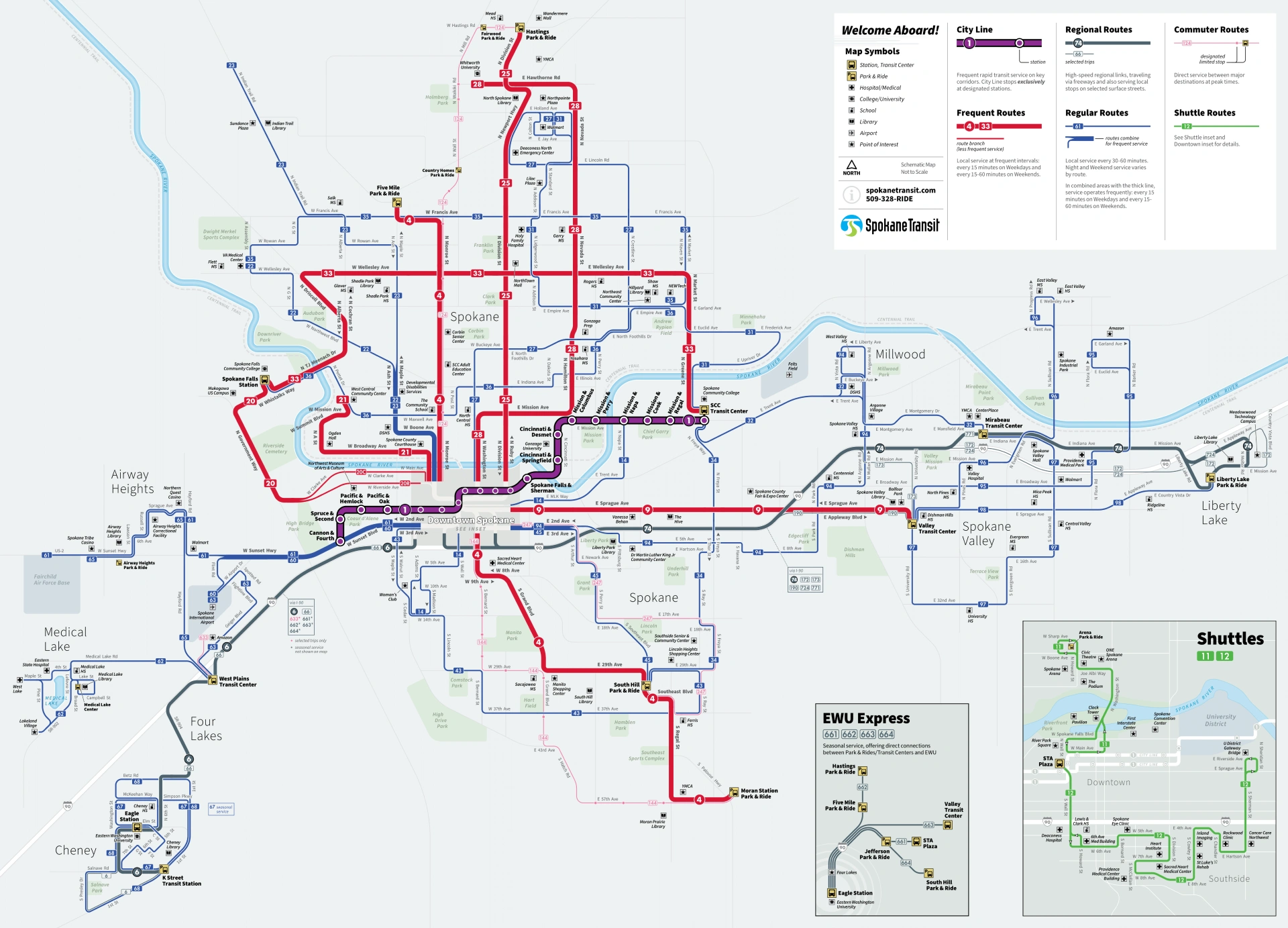 Spokane County Airport STA Route Map 2025-1