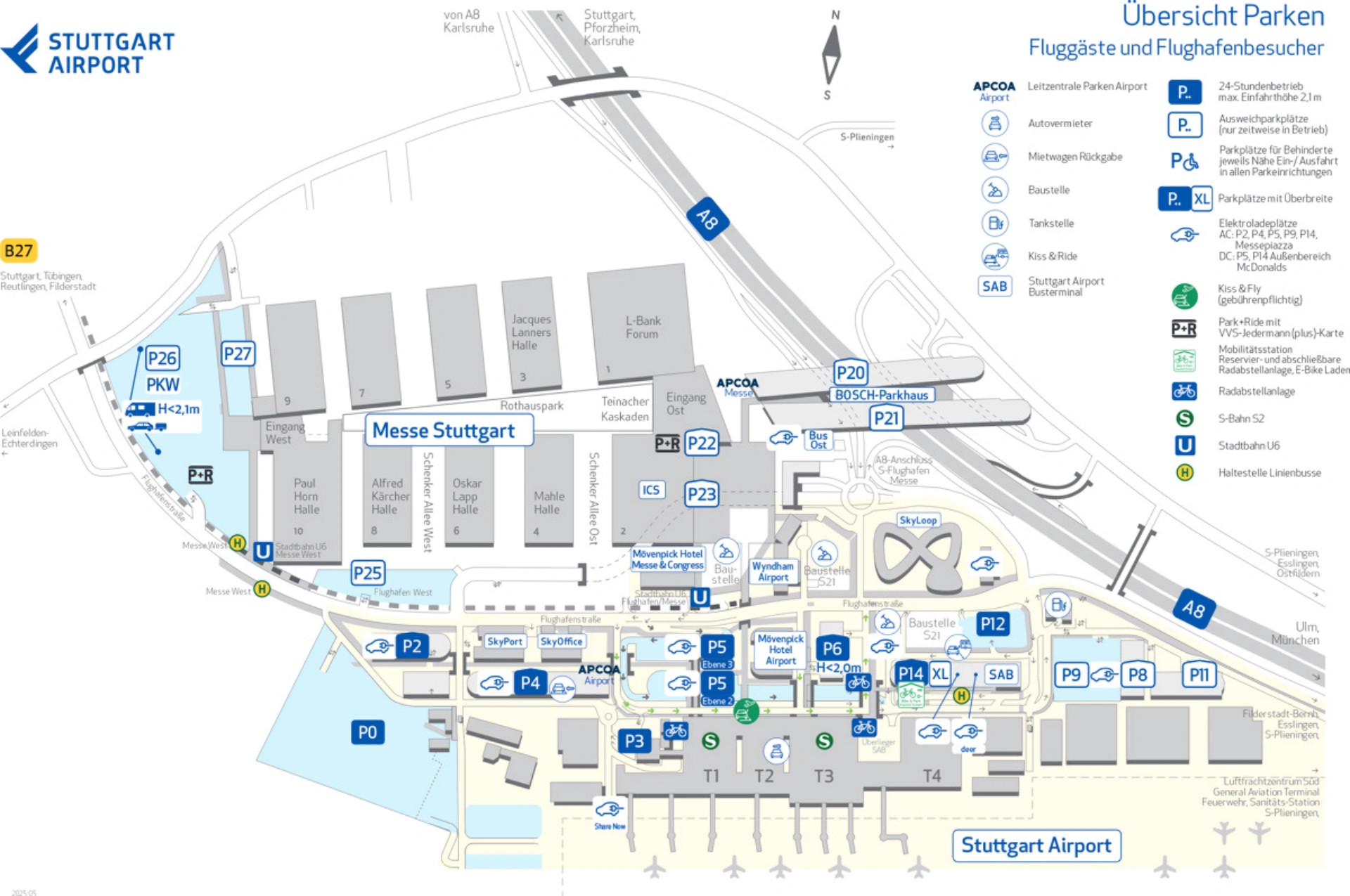 Stuttgart Airport Parking Map 2025