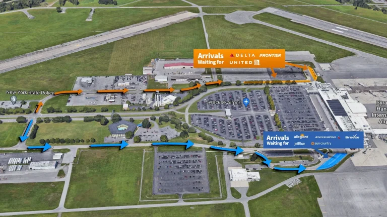 Syracuse Hancock International Airport Pick Up Map 2025-2024