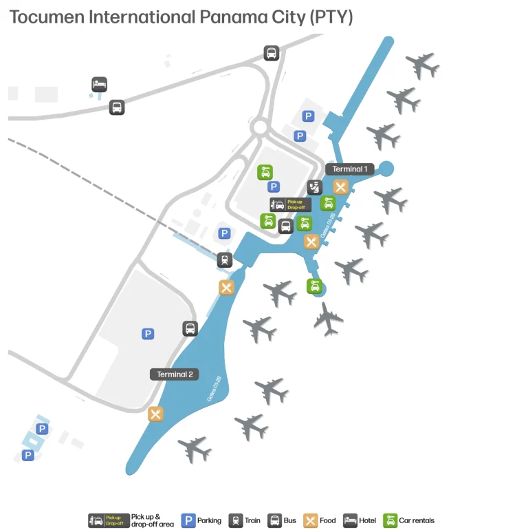 Tocumen International Parking Map 2025