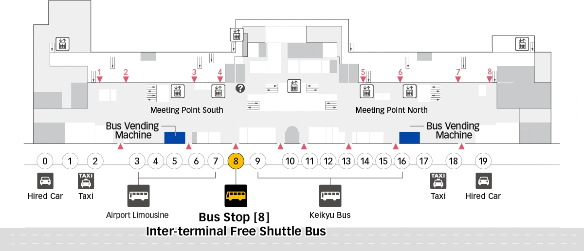 Tokyo Haneda International Airport Bus Stop T1 Map 2025