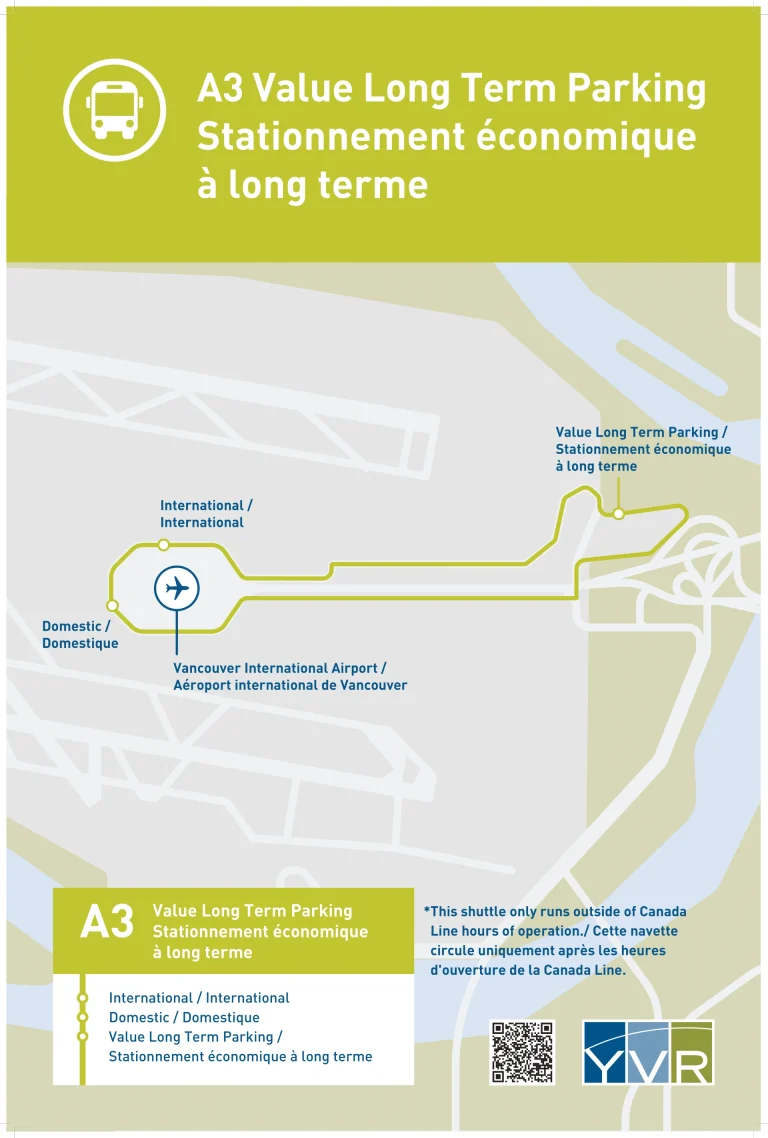 Vancouver International Airport A3 Long Term Parking Map 2025-1