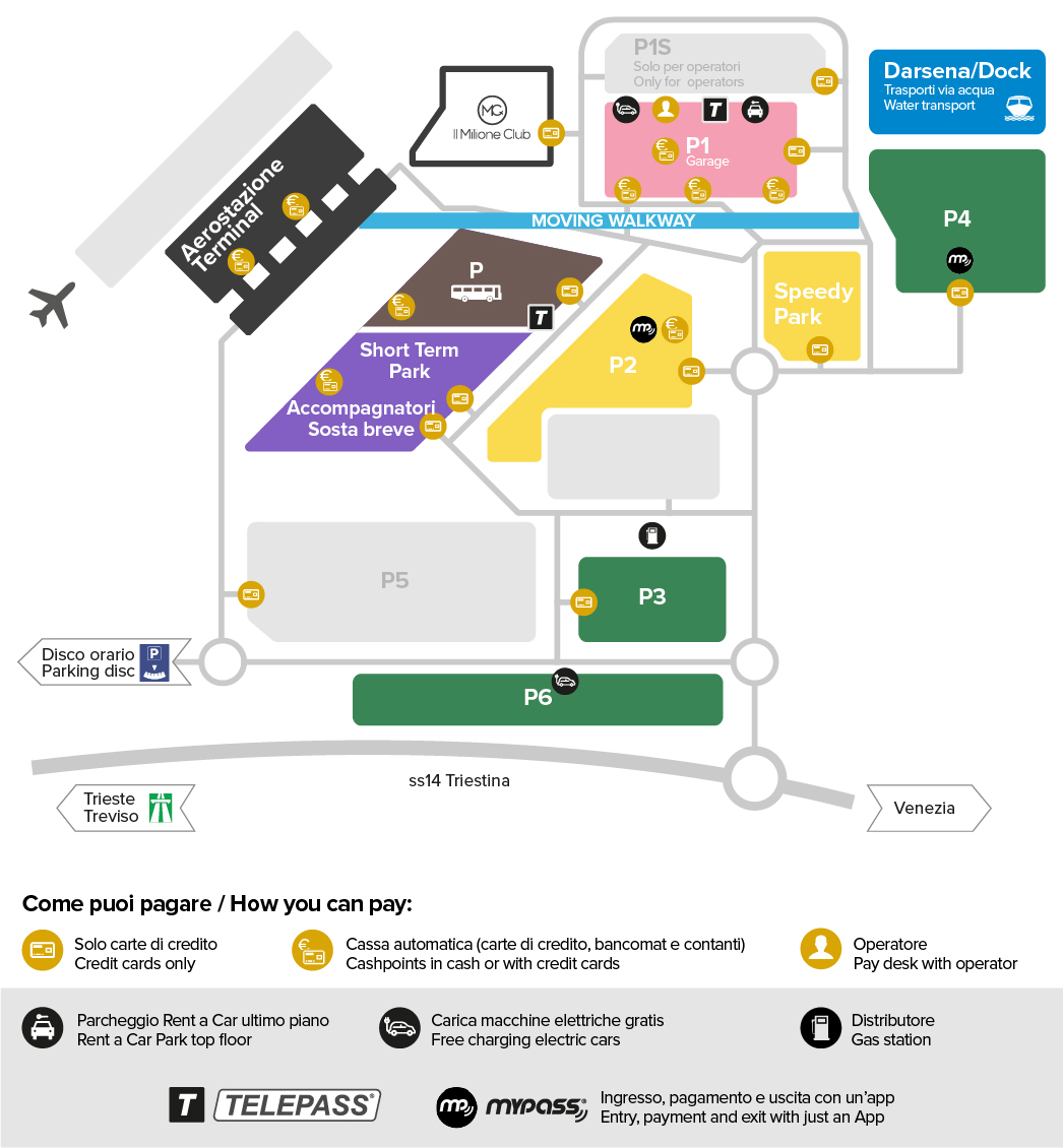 Table of Contents Venice Marco Polo Airport Parking Map 2023