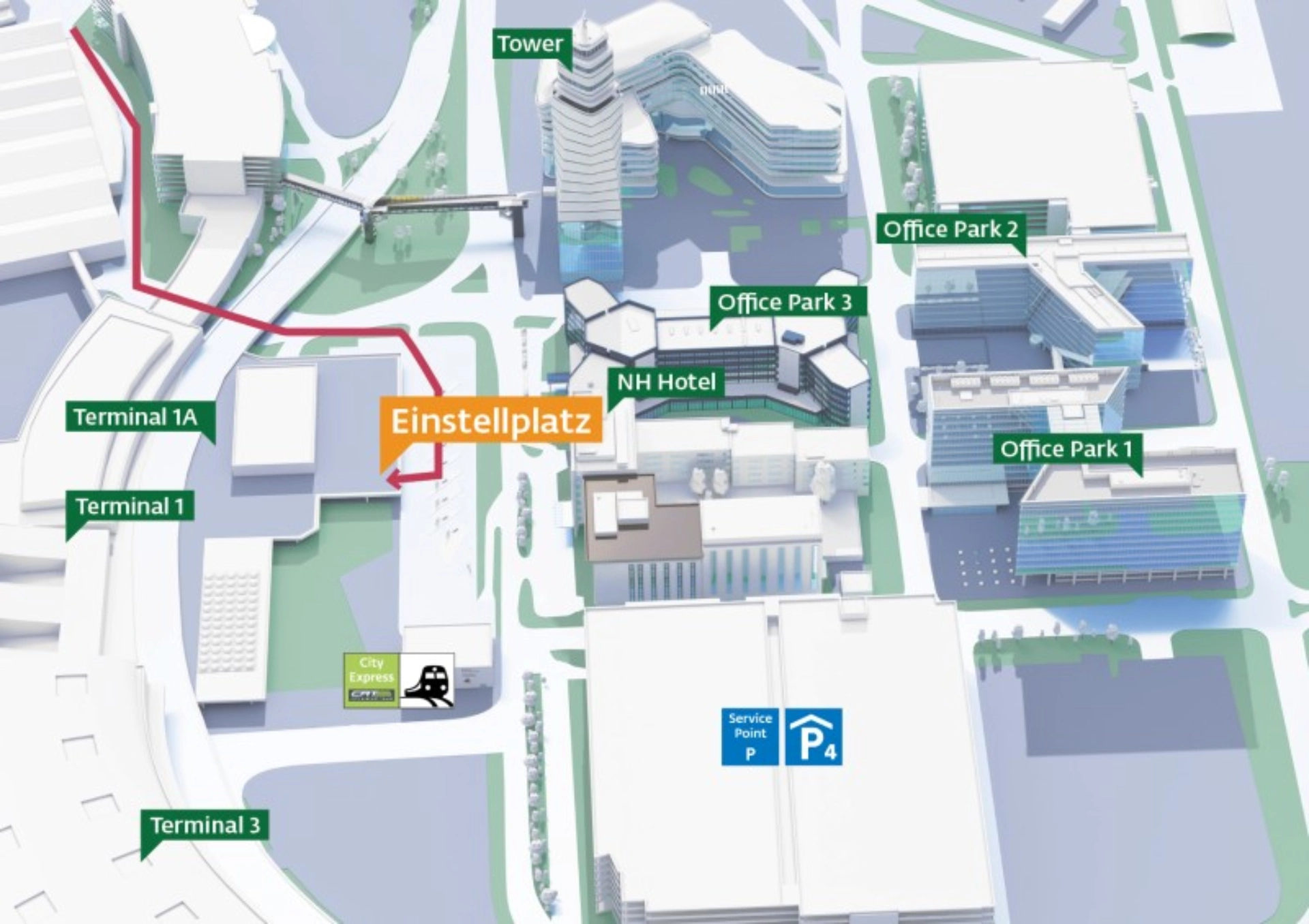 Vienna International Airport Bicycle and E Bike Parking Map 2025