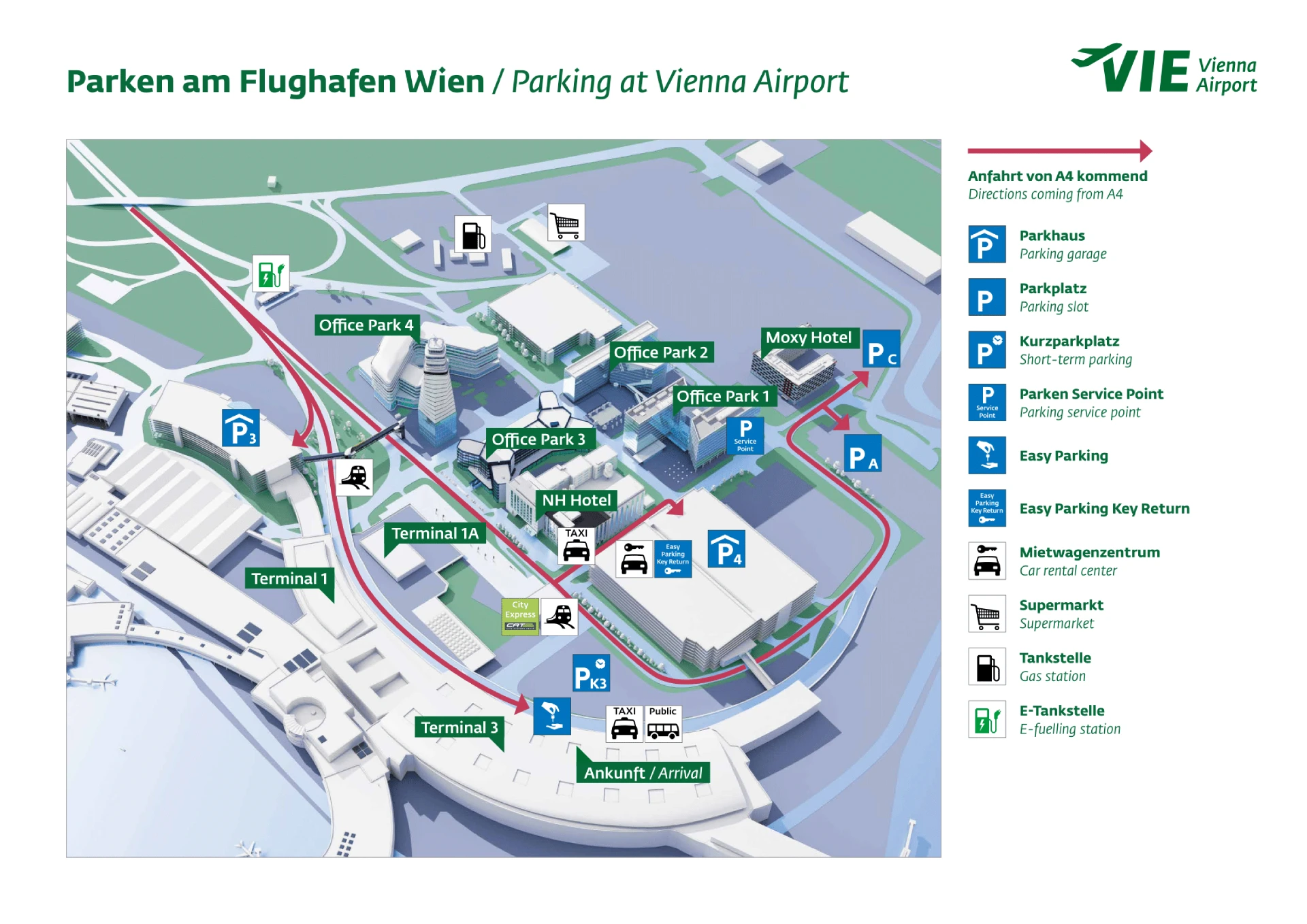 Vienna International Airport Parking Map 2025 All Maps