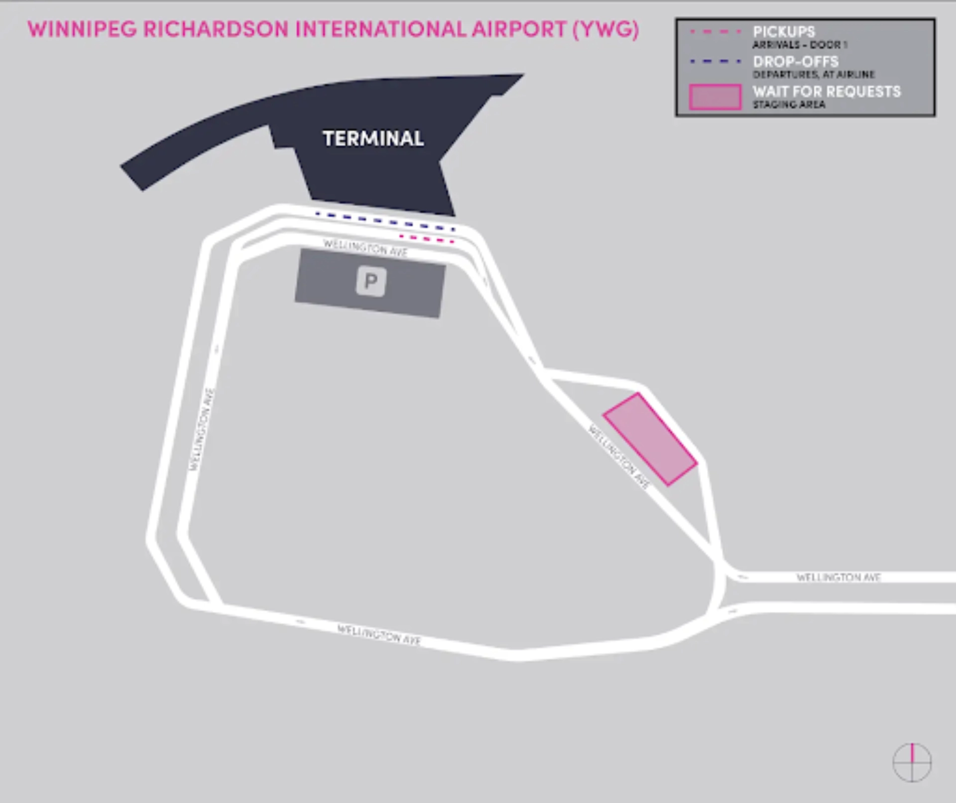 Winnipeg Richardson International Airport Lyft Staging Area Map 2025