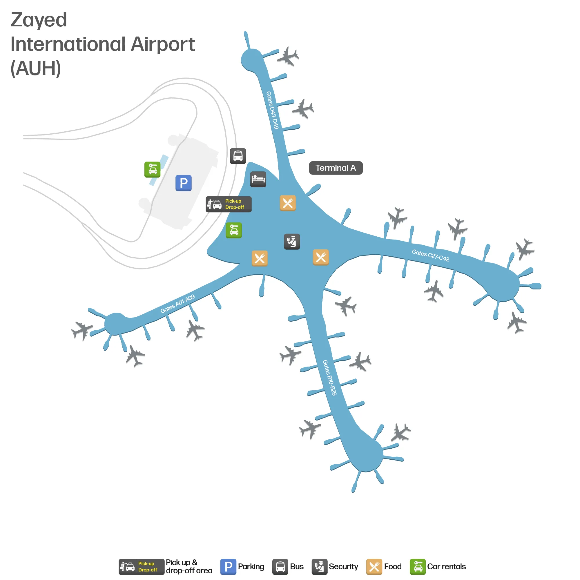 Table of Contents Zayed International Airport Parking Map 2025