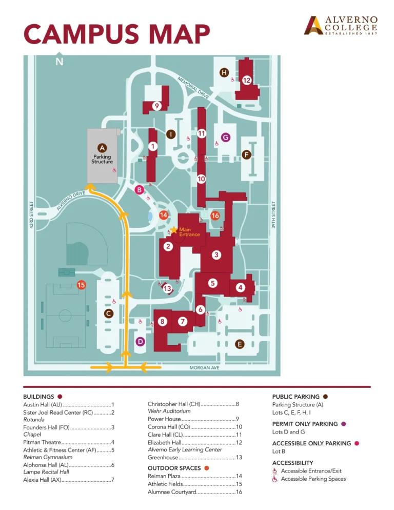 Alverno College Campus Map 2025