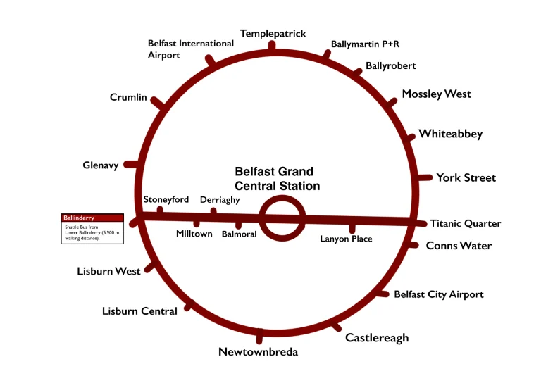 Belfast International Airport Bus Loop Route Map 2025