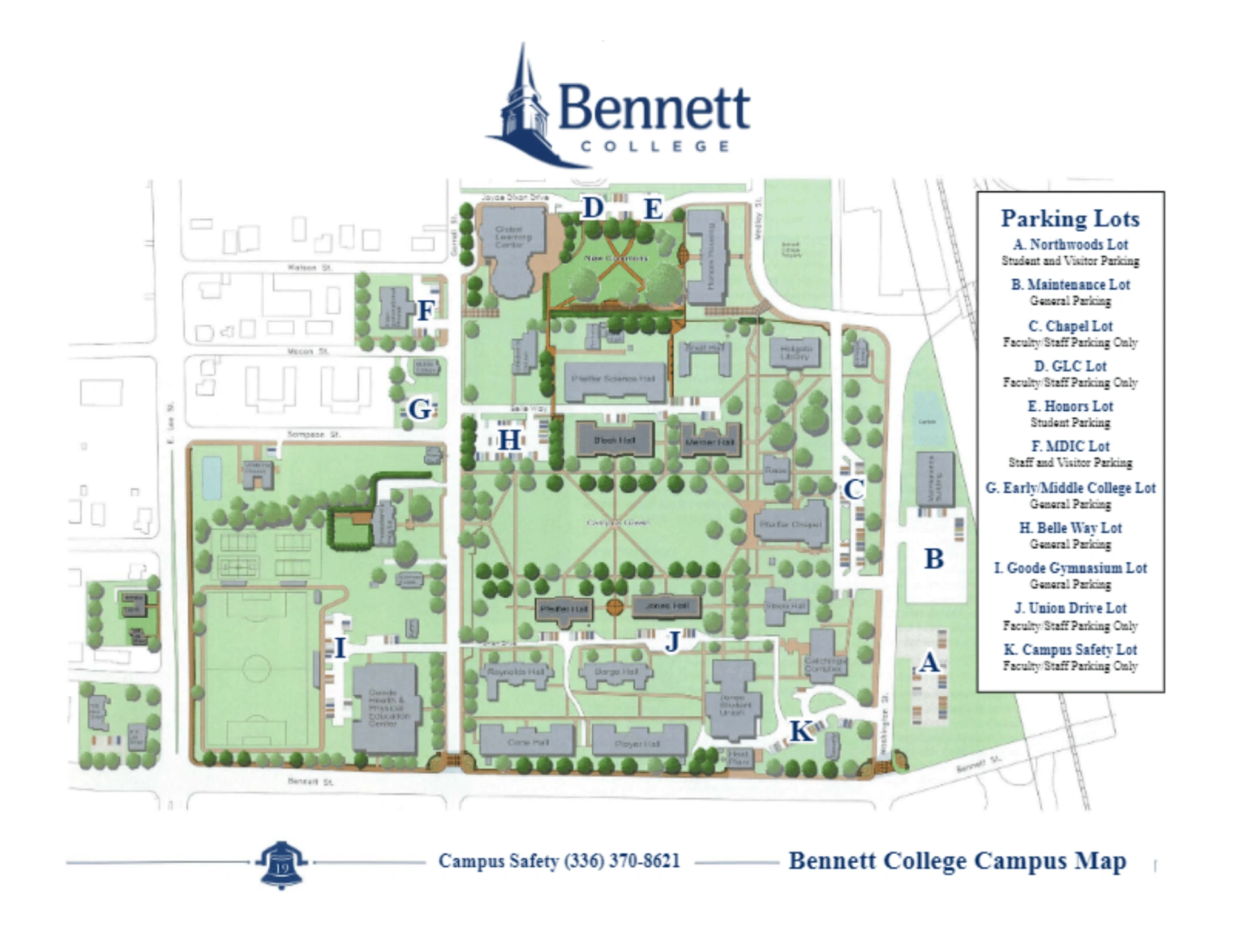 Bennett College Campus Map 2024