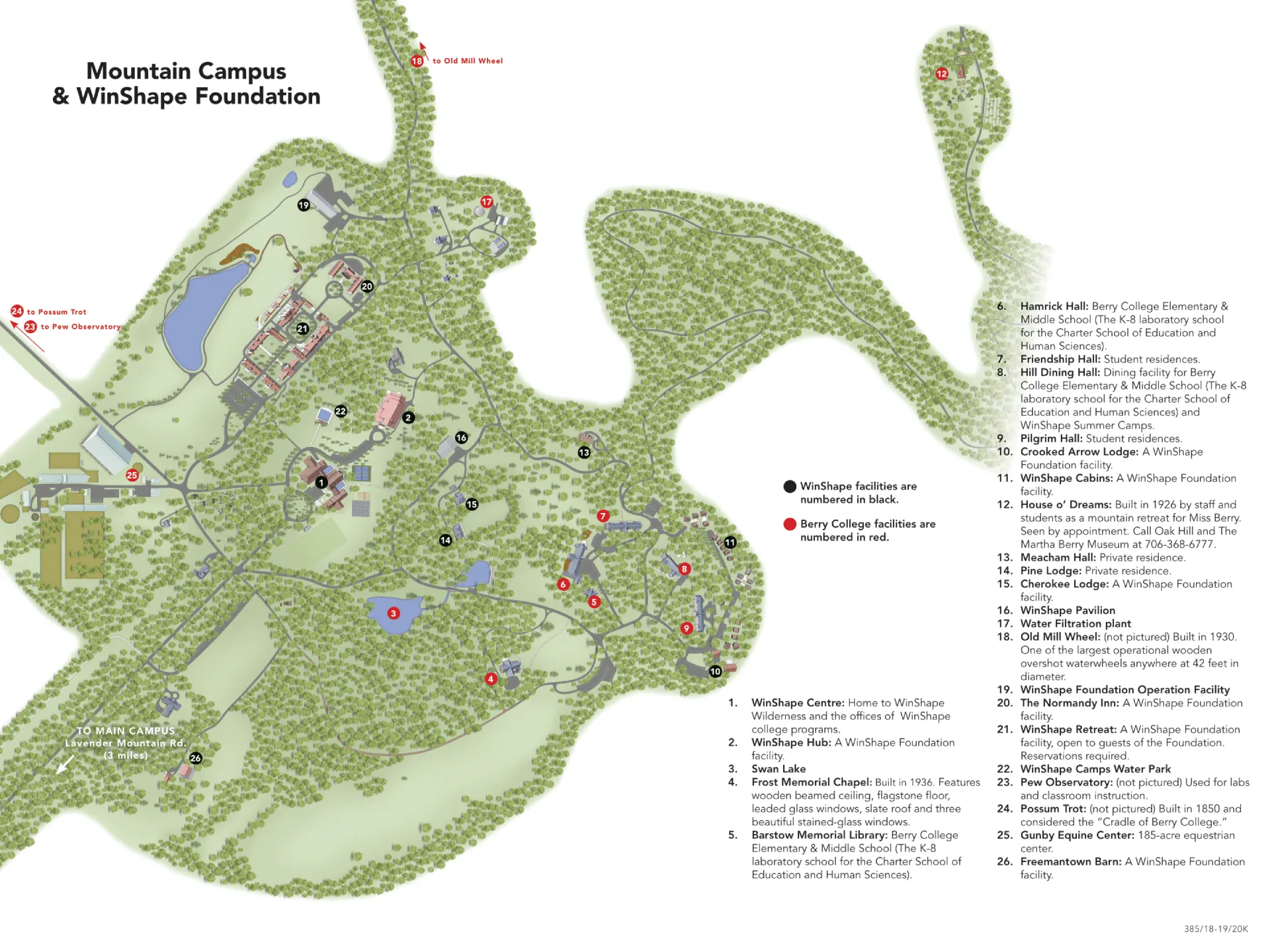 Berry College Campus Map 1 2024