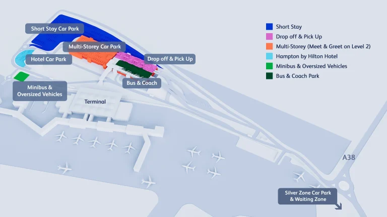 Bristol Airport Northside Parking Map 2025