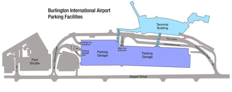 Burlington International Airport Parking Map 2025-2024