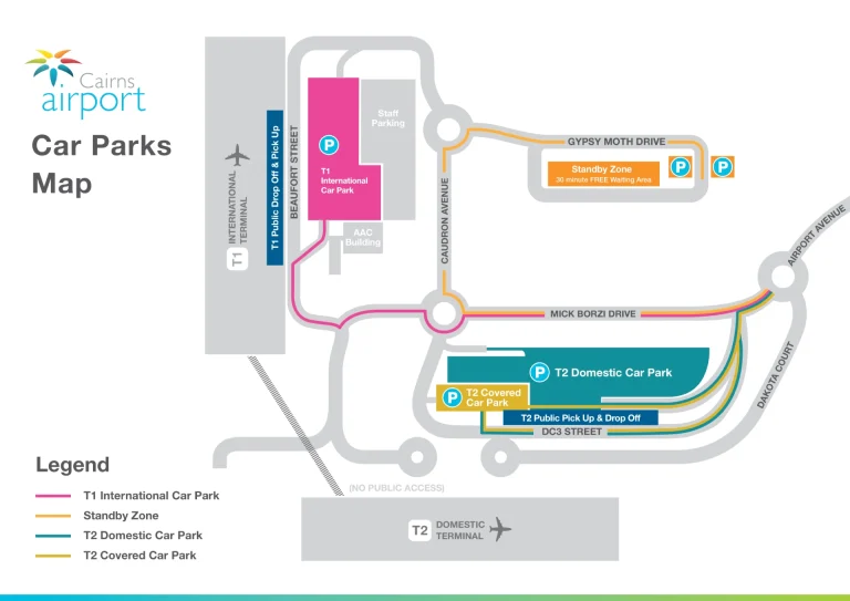 Cairns International Airport Ground Transportation Map 2025-1