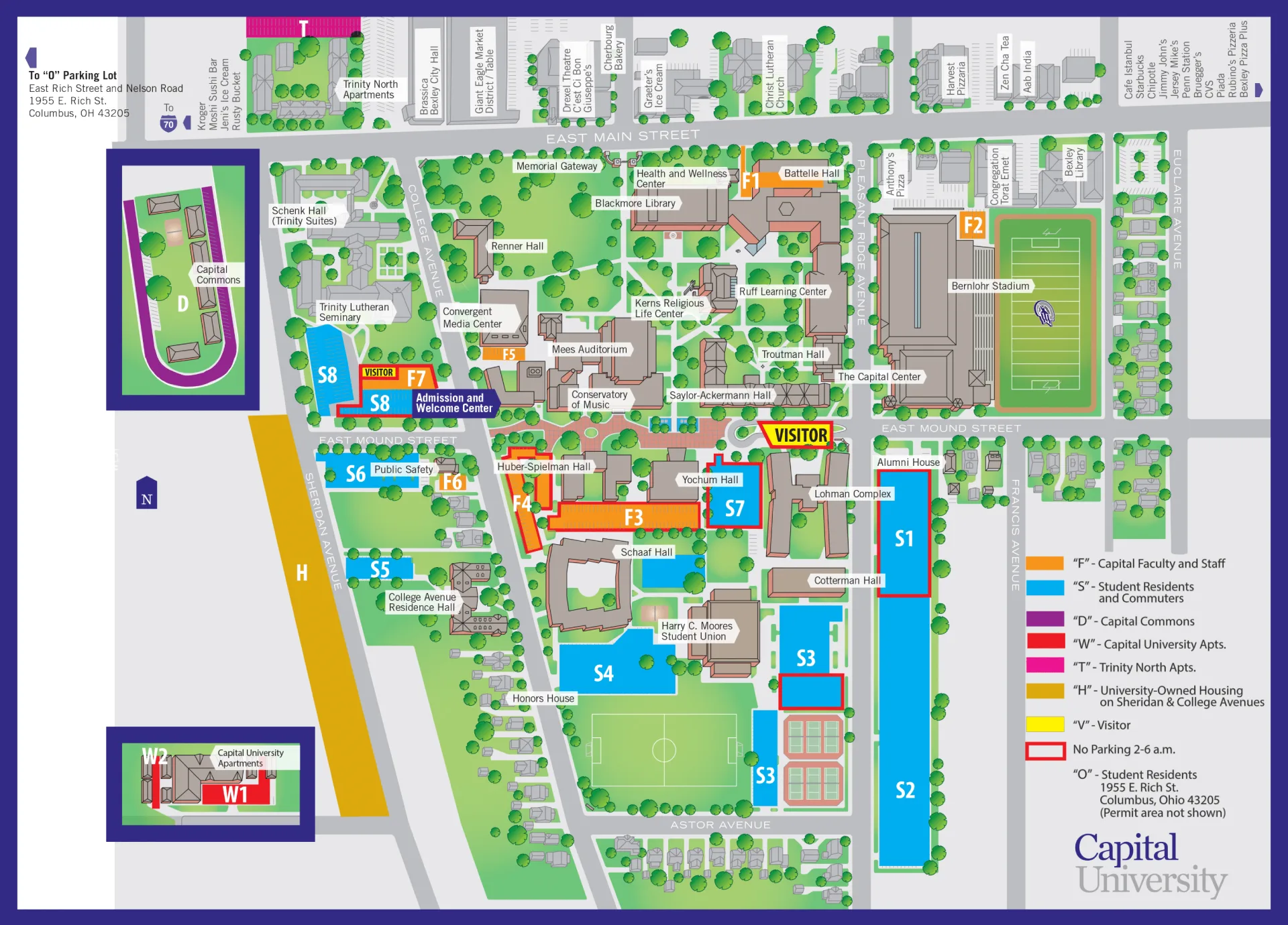 Capital University Campus Map 2018