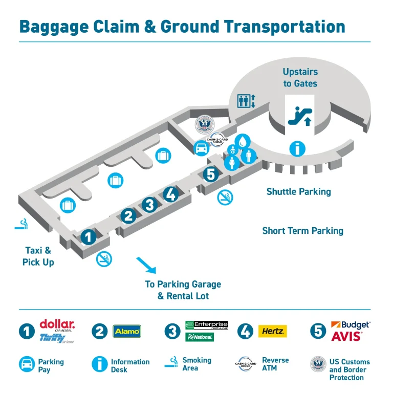 Chattanooga Metropolitan Airport Ground Transportation Map 2025