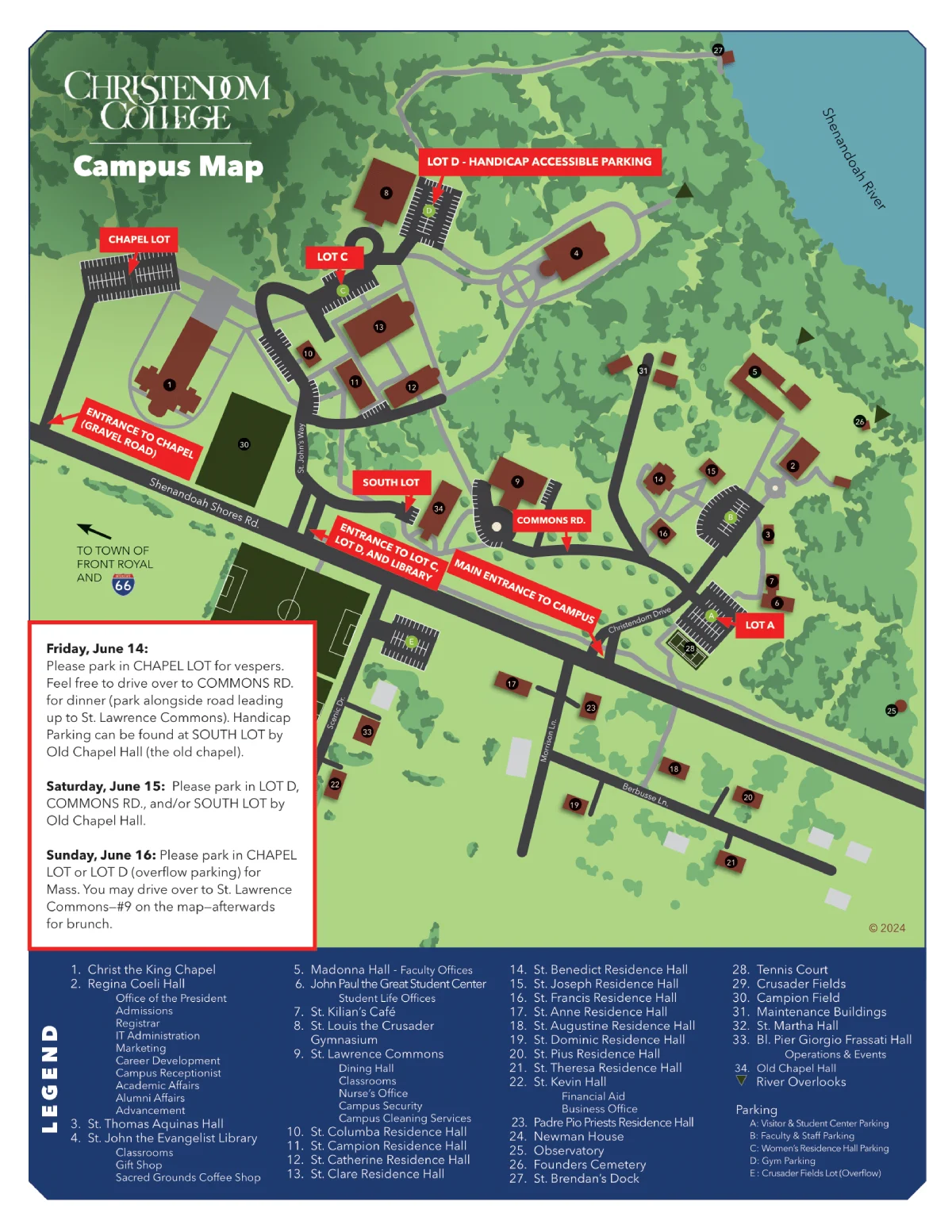 Christendom College Campus Map 2024