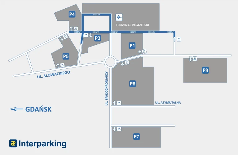 Gdańsk Lech Wałęsa Airport Parking Map 2025-2024