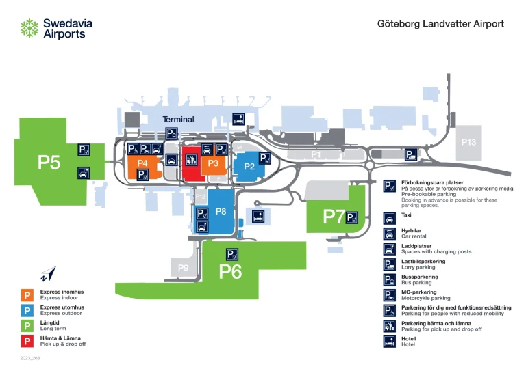 Göteborg Landvetter Airport Parking Map 2025-2023-1