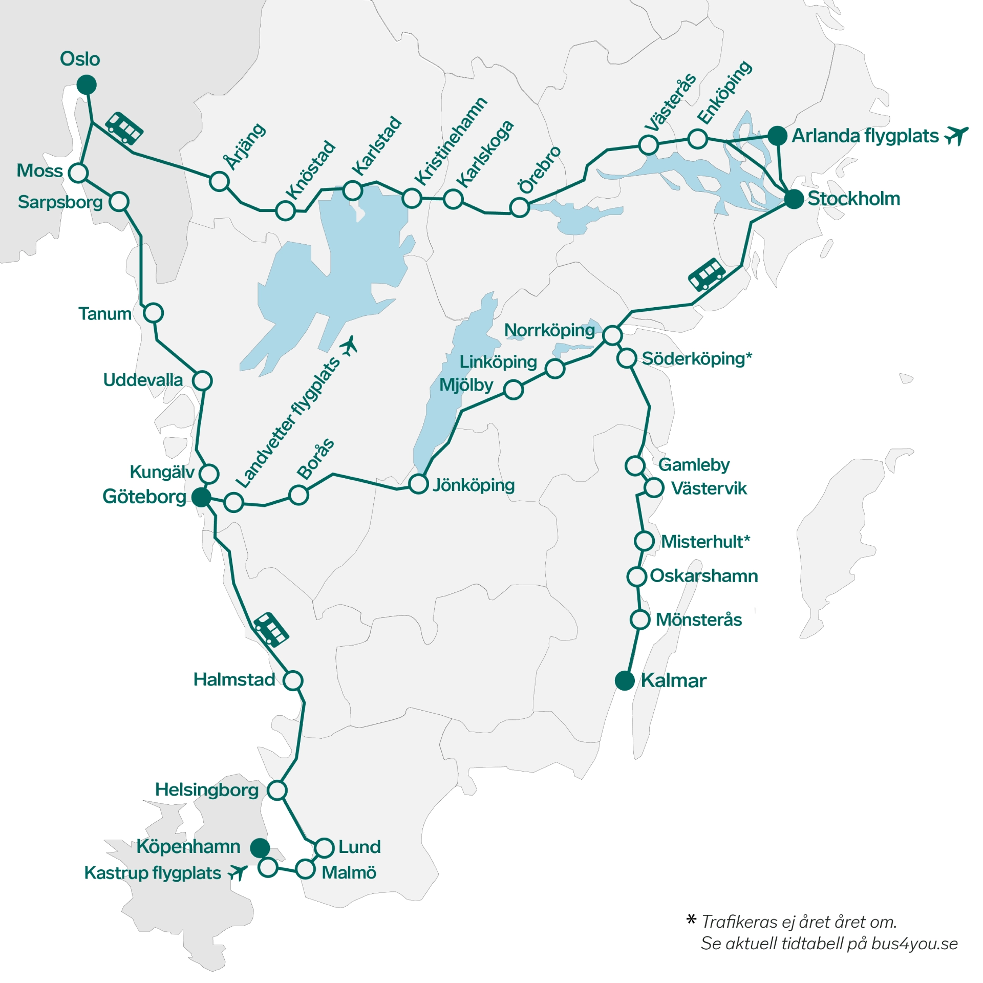 Göteborg Landvetter Airport Vy Bus4you Express Bus Route Map 2025Göteborg Landvetter Airport Ground Transportation Map