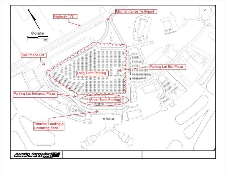 Green Bay Austin Straubel International Airport Parking Map 2025-2024