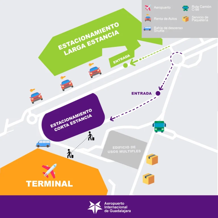 Guadalajara International Airport Parking Map 2025-2024