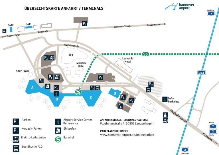 Hanover Airport Ground Transportation Map 2025-1