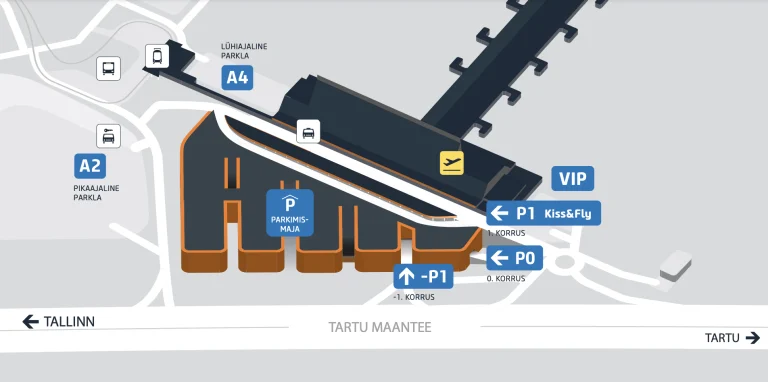 Lennart Meri Tallinn Airport Parking Map 2025-2023