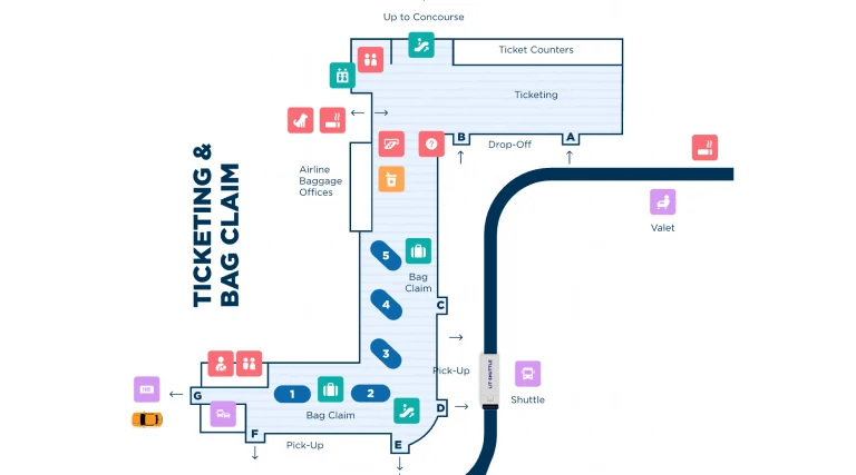 Little Rock Airport Ground Transportation Map 2025