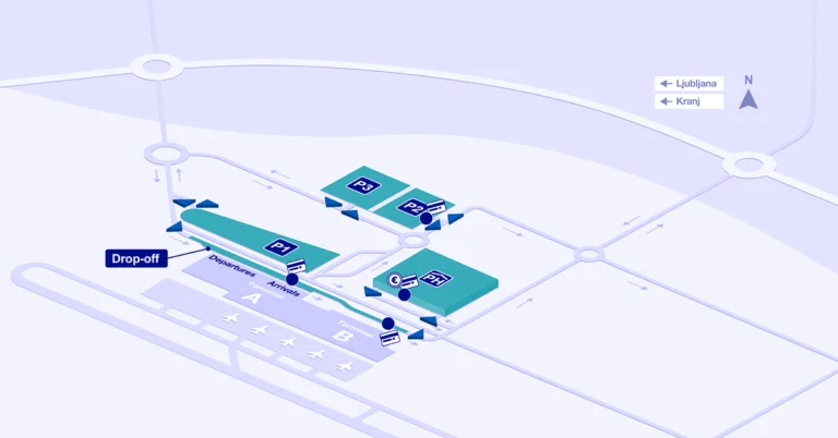 Ljubljana Jože Pučnik Airport Parking Map 2025