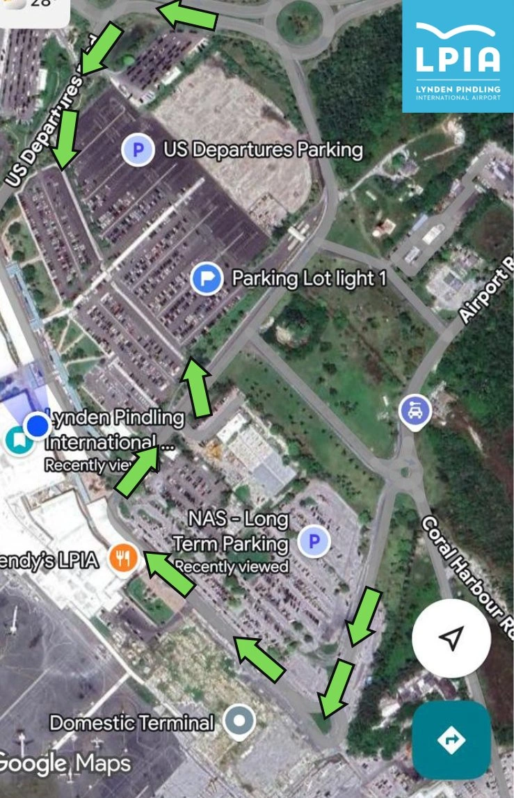Lynden Pindling International Airport Parking Map 2025