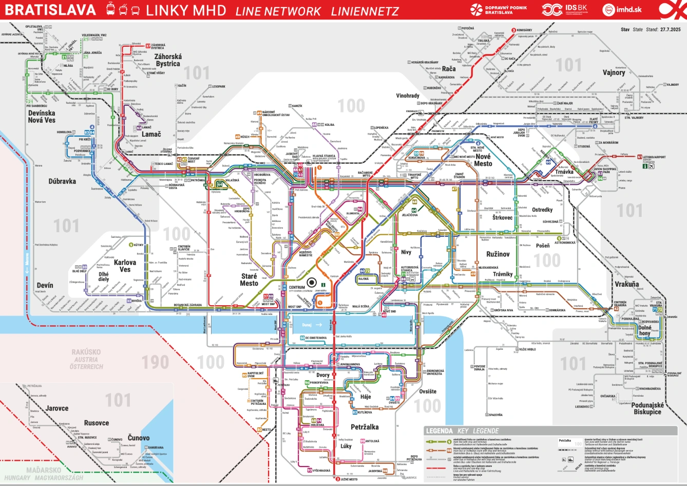 Table of Contents M. R. Štefánik Airport Public Transportation Day Route Map 2025